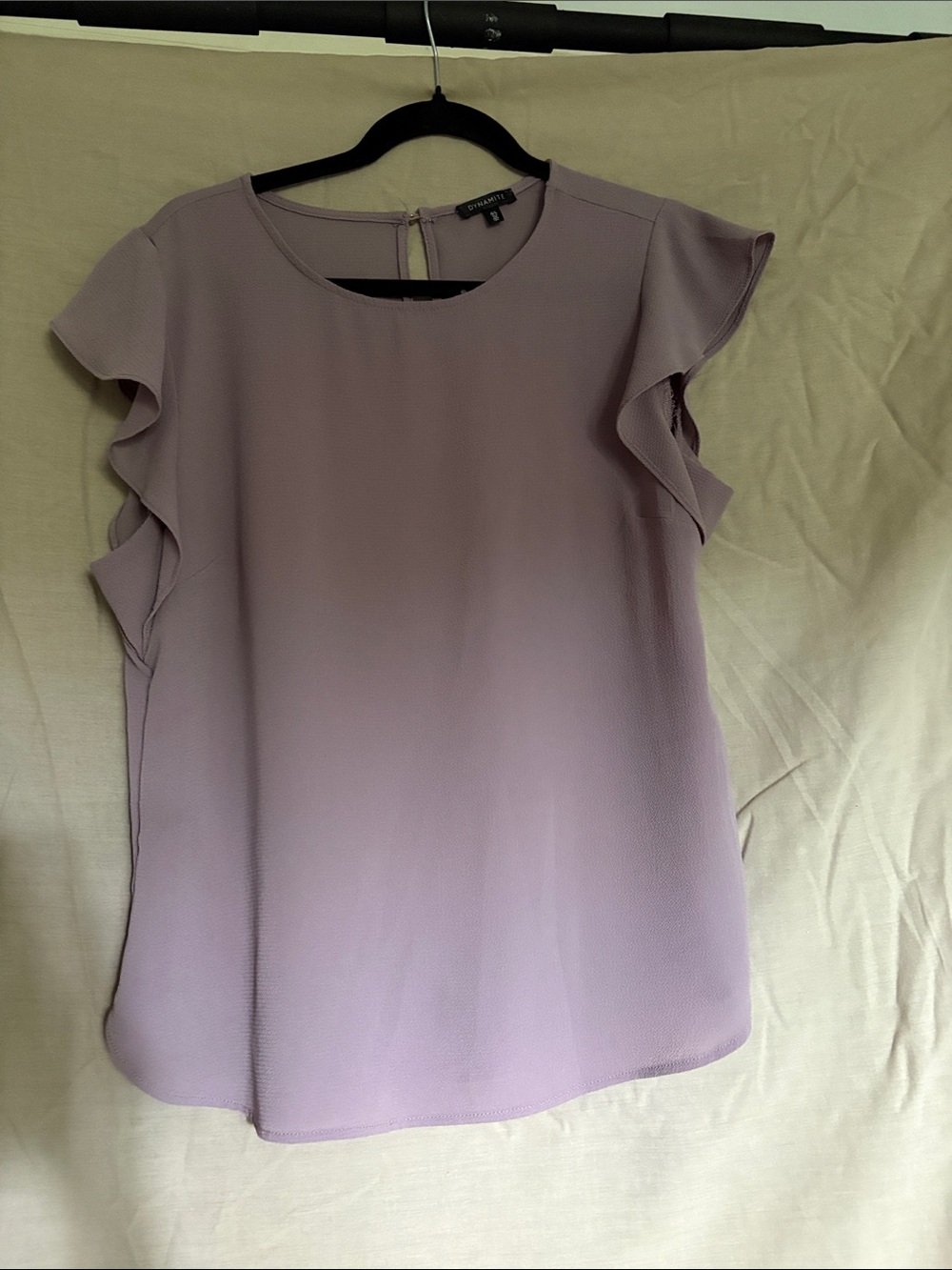 Dynamite Lavender Flutter Sleeve Blouse